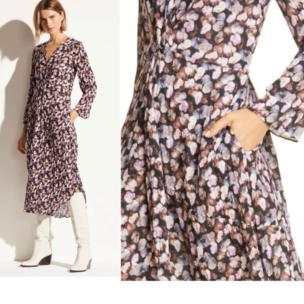 Vince micro painted floral dress